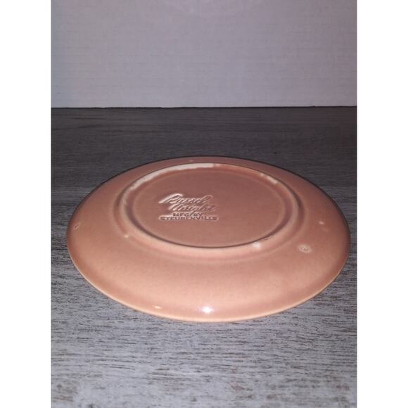 Russel Wright Steubenville Demitasse Saucer Pink Salmon Coral - Picture 4 of 5